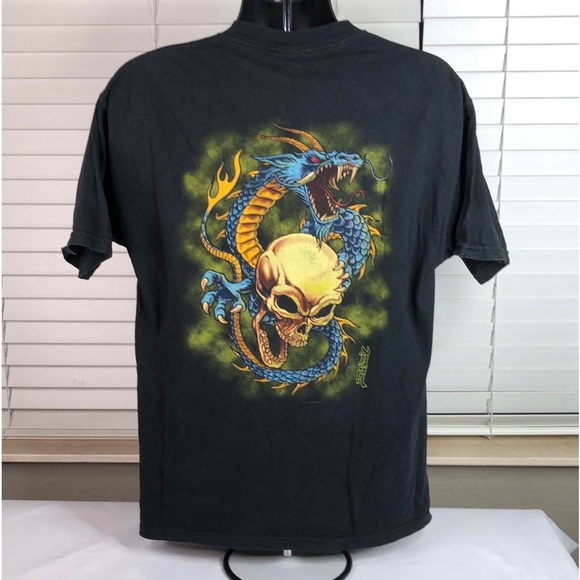 M&O snake skull front back graphic tee - Picture 1 of 8